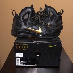 Lebron 9 Elite (Black & Gold) size 10.5